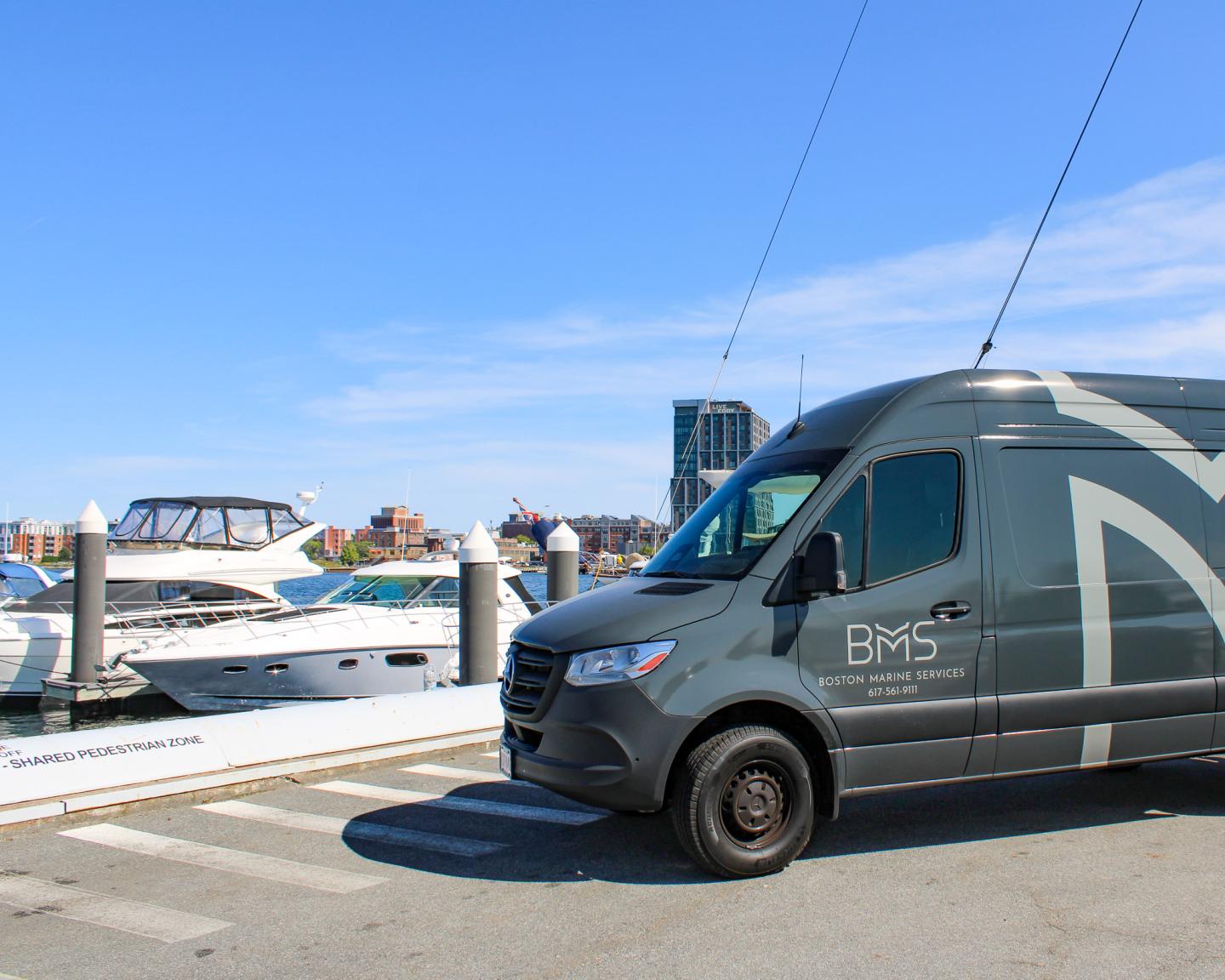 BMS Van at Charlestown Marina