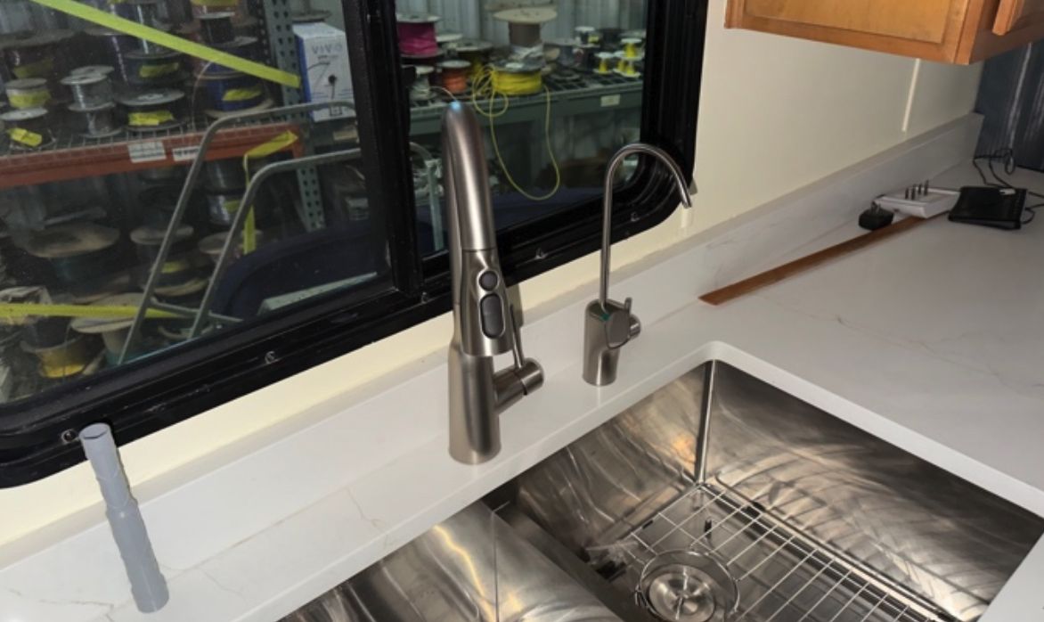 New countertops in galley